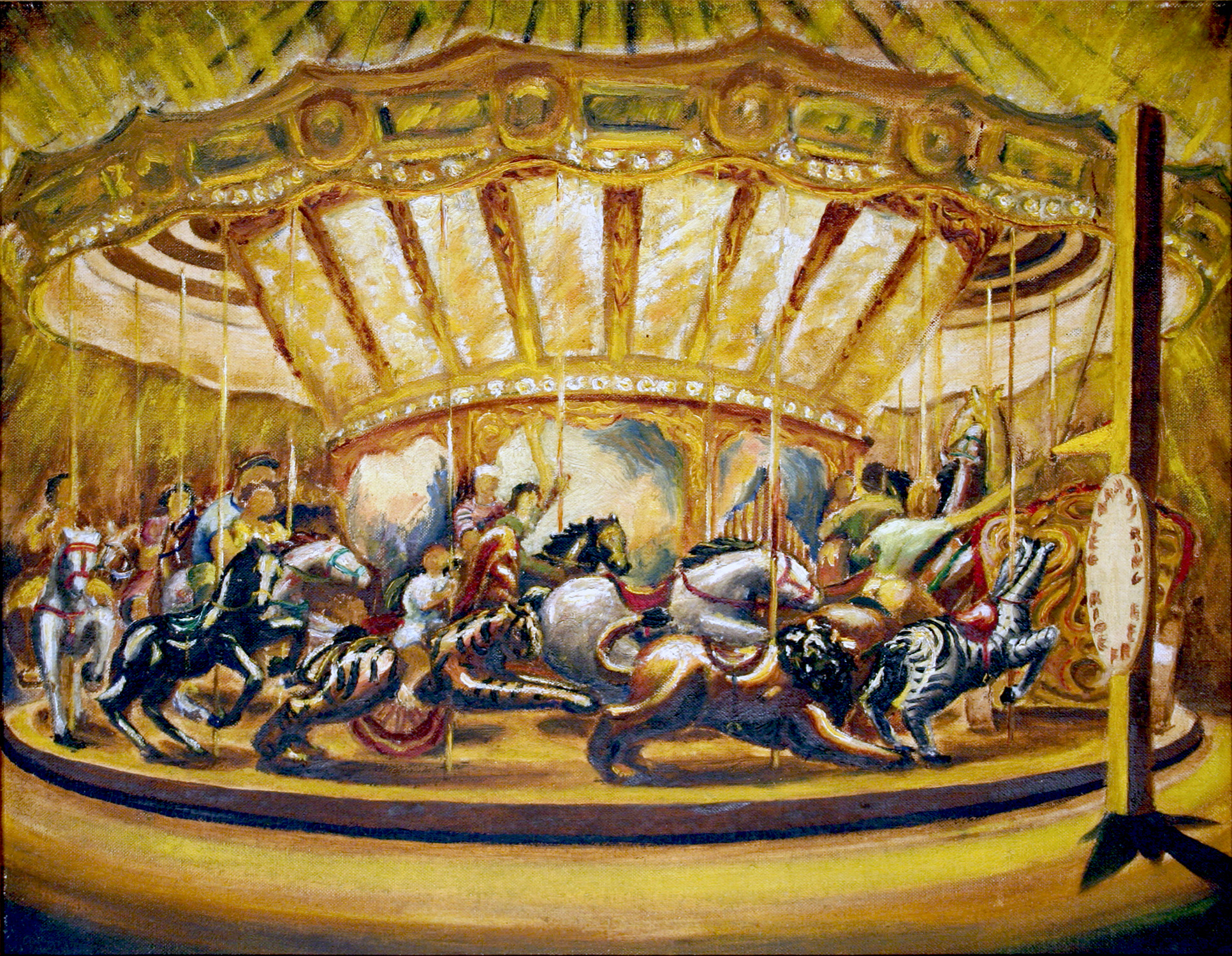 Philip Pearlstein, Merry-Go-Round, 1939–40, courtesy Betty Cuningham Gallery